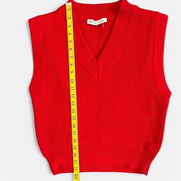 English Factory women's red sweater vest Size M - Picture 5 of 5